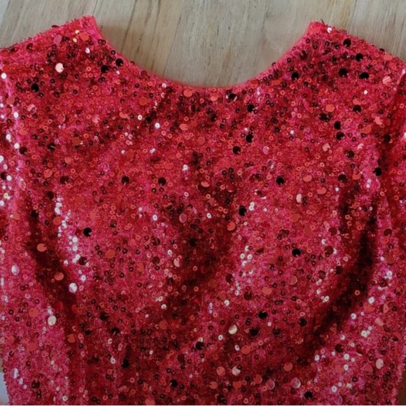 Mingda's Dress Red Sequin Dress - Picture 3 of 6